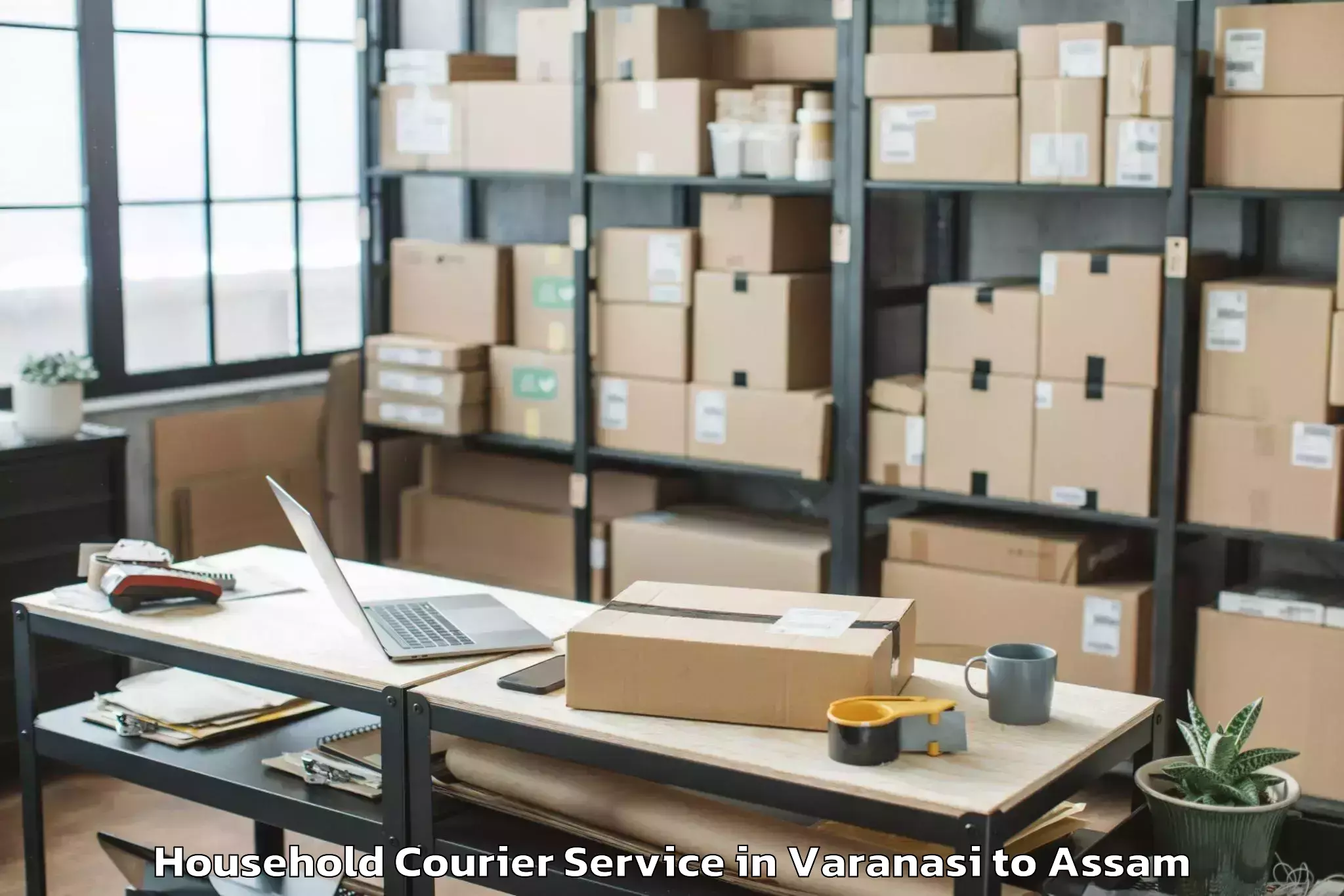 Get Varanasi to Guwahati Airport Gau Household Courier